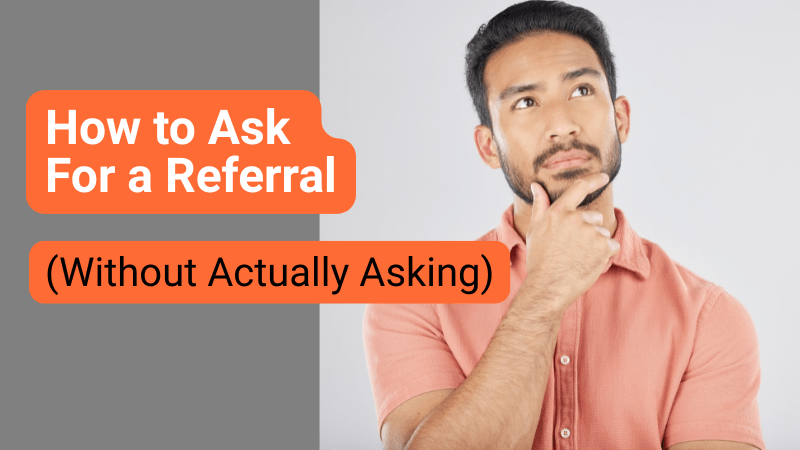 A man thinking about how to ask for a referral